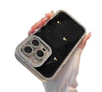 Generico Defendcase New Double-Sided Diamond-Embedded Case for iPhone, Solid Color Anti-Drop All-Inclusive Phone Case, for iPhone 11/12/13/14/15/16 Pro Max (for iPhone 13Pro,Black)