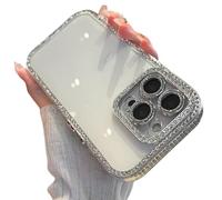 Generico Defendcase New Double-Sided Diamond-Embedded Case for iPhone, Solid Color Anti-Drop All-Inclusive Phone Case, Double Sided Diamond Phone Case for iPhone 16/15/14/13/12 Series (White,For 15)