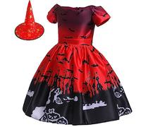 Generico Déguisement Halloween Enfant Bébé Fille Cosplay Festa Abito Costume da Regina di Mercoledi Vetement Bebe Robe de Princesse per carnevale vestire