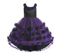 Generico Déguisement Halloween Enfant Bébé Fille,Costume da Regina Costume Ragazza per Vestito Carnevale Mercoledi Bambini Robe Bebe Bandeau Vestire Festa