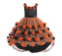 Generico Déguisement Halloween Enfant Bébé Fille,Costume da Regina Costume Ragazza per Vestito Carnevale Mercoledi Bambini Robe Bebe Bandeau Vestire Festa