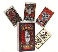Generico Del Toro Tarot, Mazzo di Carte e Libro Guida, Design Gotico in Rosso e Nero, 10,5 x 6 cm