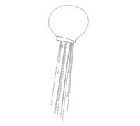 Generico Delicata collana perle multifilo con abbellimento frange funziona come spilla Accessorio frange perle troppo eleganti Collana con spilla a due