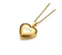 Generico Delicate Floral Oval Heart Locket Pendant Necklaces For Women,Stainless Steel Photo Frame Promise Love Keepsake Gift(PN-1154G)