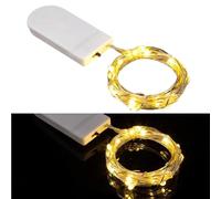 Generico della stringa delle fate - Stringa LED in filo di rame da 39,37 pollici | Decorazione in filo d'argento alimentata a batteria con illuminazione colorata bianca calda per il compleanno