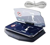 Genérico Demonic Car Head-Up Display, Proiettore Di Parabrezza HUD Portatile, Tachimetro Digitale Ad Angolo Regolabile, Ricarica USB, Plug and Play, Non Necessaria, Tutte Le Auto