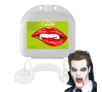 Genérico Denti Di Vampiri Retrattili, Glue Denti Di Vampiro | Prostasi Con Dispositivo Di Nascondimento, Design Retrattile, Accessori Per Costumi Cosplay Per Lupo, Zombie E