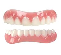 Generico Denti Finti Copri Denti Superiore E Inferiore Cosmetici Dentiere Smile Bianchi per Un Sorriso Perfetto Faccette Denti in Silicone,1pcs