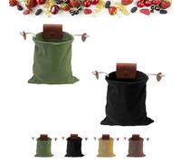 Generico Derivemids Foraging Bag, Handmade Cowhide Canvas Bags, Storage Folding Bag for Travel Camping Hiking (Match 2)
