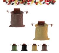 Generico Derivemids Foraging Bag, Handmade Cowhide Canvas Bags, Storage Folding Bag for Travel Camping Hiking (Match 1)