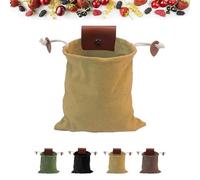 Generico Derivemids Foraging Bag, Handmade Cowhide Canvas Bags, Storage Folding Bag for Travel Camping Hiking (Khaki)