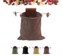 Generico Derivemids Foraging Bag, Handmade Cowhide Canvas Bags, Storage Folding Bag for Travel Camping Hiking (Brown)