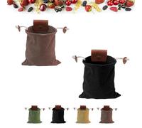 Generico Derivemids Foraging Bag, Handmade Cowhide Canvas Bags, Storage Folding Bag for Travel Camping Hiking (Match 4)