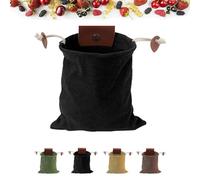 Generico Derivemids Foraging Bag, Handmade Cowhide Canvas Bags, Storage Folding Bag for Travel Camping Hiking (Black)
