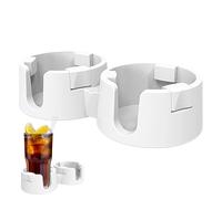 Generico Desk Cup Holder - Spill-Proof Adhesive Stand, Stable Double Drink Coaster with Smooth Flat, Non-Tipping Beverage Holder, Desk Accessory, Living Room, Coffee Tea Cup Organizer for Easy Use