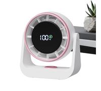 Generico Desk Fan - 18.8x9.6x21.2cm LED Cooling Fan | ABS USB Rechargeable 4000mAh 6 Speed Touch Control Wall Mounted Quiet 36dB Digital Display 3-12h Bedroom Office