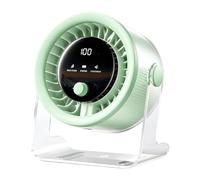 Generico Desk Fan - 2000mAh Rechargeable Quiet Powerful Personal Blower, LED Display 100 Levels | For Home Bathroom Car Travel Camping Beach Cruise Outdoor Summer Portable Mini USB Table Cooling Fan