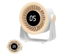 Generico Desk Fan Quiet, Oscillating Table Air Circulator, 7.36x3.98x8.15 inches 5 Speed Rechargeable with LED Display, Silent Breeze Fan for Bedroom Living Room, Camping Beach Wall Mount