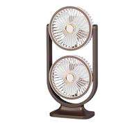 Generico Desk Fan, Usb Fan, Rechargeable Quiet Cooling Portable Double Head, High Speed Home Outdoor Travel School Kitchen, Bedroom Car Blower for Living Room Use, 5.51x3.74x11.81 Inches