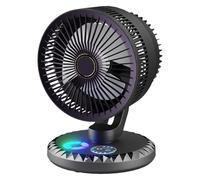 Generico Desk Fans, Portable Air, Usb Powered Seven Lights Adjustable Timer Space Saver Touch Control Compact Build Modern Aesthetic Travel Friendly, Cooling Fan for Women, Men