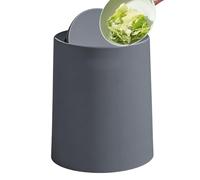 Genérico Desk Garbage Bin - ABS 31,5 cm, Space-Saving Container, Lidded Waste Basket | Double Compartment Design, Cosmetics Organizer, Compact Trash Solution For Bathroom, Bedroom, Dorm, Restroom