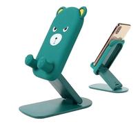 Generico Desk Phone Holder - Foldable Stand Cradle | Portable Height Adjustable Bracket, Cartoon Bear Cute Decor, Compatible With Most Smartphones And Tablets, Home Office Accessory, Travel Friendly