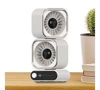 Genérico Desktop Fan - 100 Speeds Adjustable Auto Oscillating Digital Display | Noiseless Rechargeable Desktop Fan,for Bedroom Living Room Apartment Dorm School Office Hotel