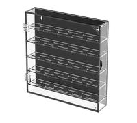 Generico Desktop per Supporto a Moneta Rotonda acrilica, Display di Monete, organizzatore di medaglie da Collezione, scaffali Rimovibili, vetrina sicura, 26x5,5x30 cm, per Badge medaglie per Spille