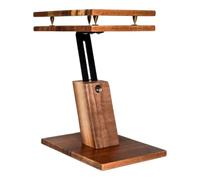 Generico Desktop Speaker Stands, Universal Monitor Speaker Rack, Solid Walnut,with Brass Vibration Absorption Nail Pad, Adjustable Height, for Computer, Bookshelf