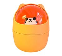 Generico Desktop Trash Can, PP Countertop Rubbish Bin With Sealed Lid | 4.92 Inch Compact Odour Resistant Waste Bin | Lightweight Easy Clean Garbage Container for Kitchen, Bedroom, Living Room, Off