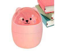 Generico Desktop Trash Can, PP Countertop Rubbish Bin With Sealed Lid | 4.92 Inch Compact Odour Resistant Waste Bin | Lightweight Easy Clean Garbage Container for Kitchen, Bedroom, Living Room, Off