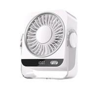 Generico Desktop USB Fan - 14.3×5.7×16.9cm Rechargeable Portable Desk Fan With 5 Adjustable Speeds Digital Display, Wall Mounted Semiconductor Cooling Fans For Home Office Bedroom Study