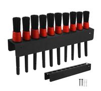 Generico Detailing Brush Holder - 10 Holes Car Detailing Brushes Organizer | 16x2x2inches Durable Brush Rack | Convenient Mounting Auto Supplies Organizer, Accessories For Garage, Workshop, Home