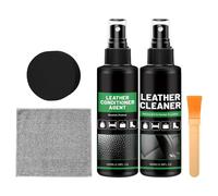 Generico Detergente e Balsamo Condizionante per Pelle di Auto e Interni - Kit Cura Tappezzeria | Pulitore e Condizionatore per Borsa in Pelle | per Mobili Sedili Auto Divano Casa Scarpe Stivali Borse
