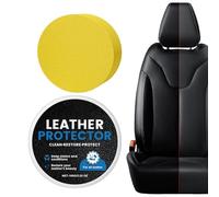 Generico Detergente E Condizionante Per Pelle,100g Protettore Lucidante Per La Pelle Con Spugna | Condizionatore Protettore per Calzature | Per Scarpe Mobili Giacca Borsa Interno Auto