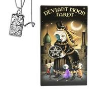 Generico Deviant Moon Tarot - Pocket Edition, carta rame, ideale per i principianti, include carte e collana