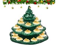Generico Deviled Egg Plate - 4 Layer Christmas Tree Shaped Party Tableware | 26 Hole Appetizer Holder Party Thanksgiving Easter Wedding Barbecue Outdoor Parties Picnic