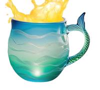 Generico Di,Bicchieri Con Design Onda Marina - Tazze da Caffè e Tè a Onde Marine,Per Tè Caldo Freddo Acqua Succo Casa Ufficio Ristorante Bar Compleanno Natale