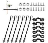 Generico di cinghie per aste da barca - in nylon regolabile, ancoraggio per marino, cravatta per da, accessorio di fissaggio del ponte | per asta flessibile in nylon p