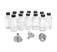 Generico di con coperchio - Set di 12 bicchierini (60 ml) | per campioni con tappi e imbuti a prova di perdite, piccole di succo per shot benessere, oli