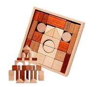 Genérico Di Costruzione In Legno: Gioco Di Giocattoli Educativi Per Bambini Piccoli, Gioco Di Stacking Sensoriale Prescolare, Kit Di Sviluppo Di Abilità Creative, Giocattolo Di Legno
