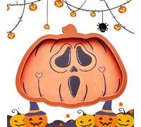 Generico di di Halloween - Motivo stagionale Offerta di salumi a tumuli Pumpkien | Piatti di carta per feste alimentari | Schede per antipasti di Halloween Pumpkins per manteni tavoli di Halloewe