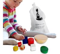 Generico Di Equilibrio In Legno - Gioco Educativo E Impilabile Per Bambini | Set Equilibrio Emisfero, Gioco Di Incluso, Giocattolo, Sviluppo Delle Abilità Cognitive, Pratica Motoria Fin
