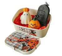 Generico di Halloween - 17.3x12x6.6cm LED Spooky LED Flameless Set con Telecomando | per Pilastri Neri Gotici Tremoli, Decorazioni per La Casa Infestata, A Batteria Che Faceva Paura delle Decor
