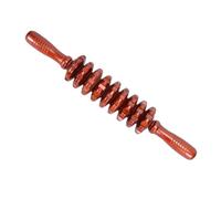 Generico di legno appuntito punto massaggiatore per il corpo palmare rulli massaggiatore polpacci massage roller della ruota massaggiatore per tutto il corpo Bambù rosso