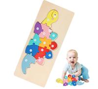Generico Di Legno Con Motivi - Legno 30x12,7x0,5cm Puzzle Prescolastico Dinosauro | Giocattolo Educativo Colorato Per 2-5 Anni, Per Apprendimento STEM, Scuola Materna E Sviluppo Int