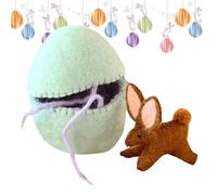 Generico di Pasqua A S-orpresa in Feltro di Lana, Uova di Feltro A S-orpresa Fatte A Mano con Piccoli Animali Nascosti all'Interno, Ornamenti Penzolanti per L'Albero di Pasqua, Cestino Divertente