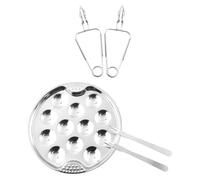 Generico di Piatto per Lumache con Pinza Ergonomica Resistente al Calore Set da 1 Pezzo in Acciaio Inossidabile per Casa e Ristorante