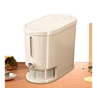 Genérico Di stoccaggio: Secchio Di Stoccaggio A Prova Di Polvere Con Coperchio Sigillato, Dispenser Tipo Pulsante, Contenitore Multiuso Per Chicchi Di Cucina Per Fagioli Rossi Lent