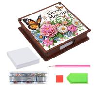 Generico Diamond Art Storage Box - Craft Accessory Organizer, Portable Container with Compartments and Sticky Note Holder, Multifunctional Storage for Rhinestones, DIY Supplies, Home, Office